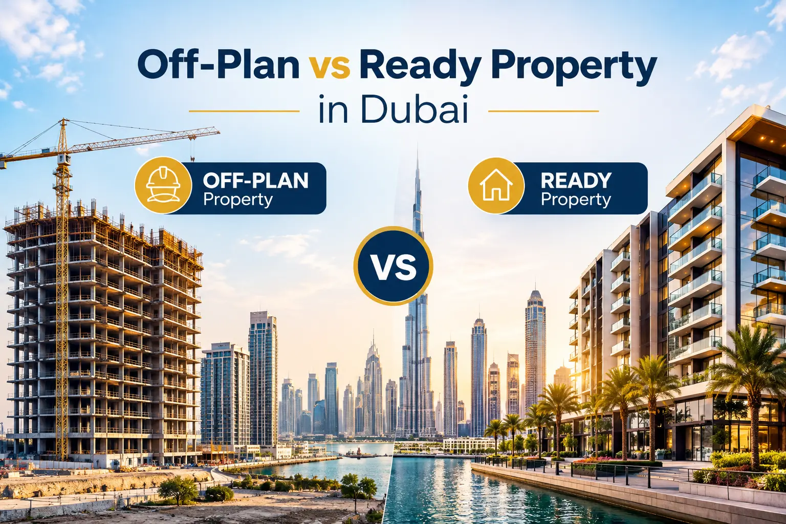 off-plan vs ready property in Dubai