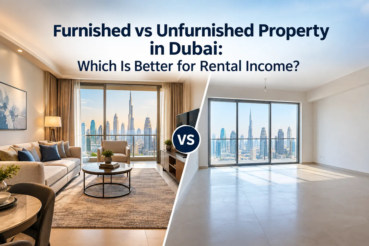 Furnished vs unfurnished property in Dubai for rental income